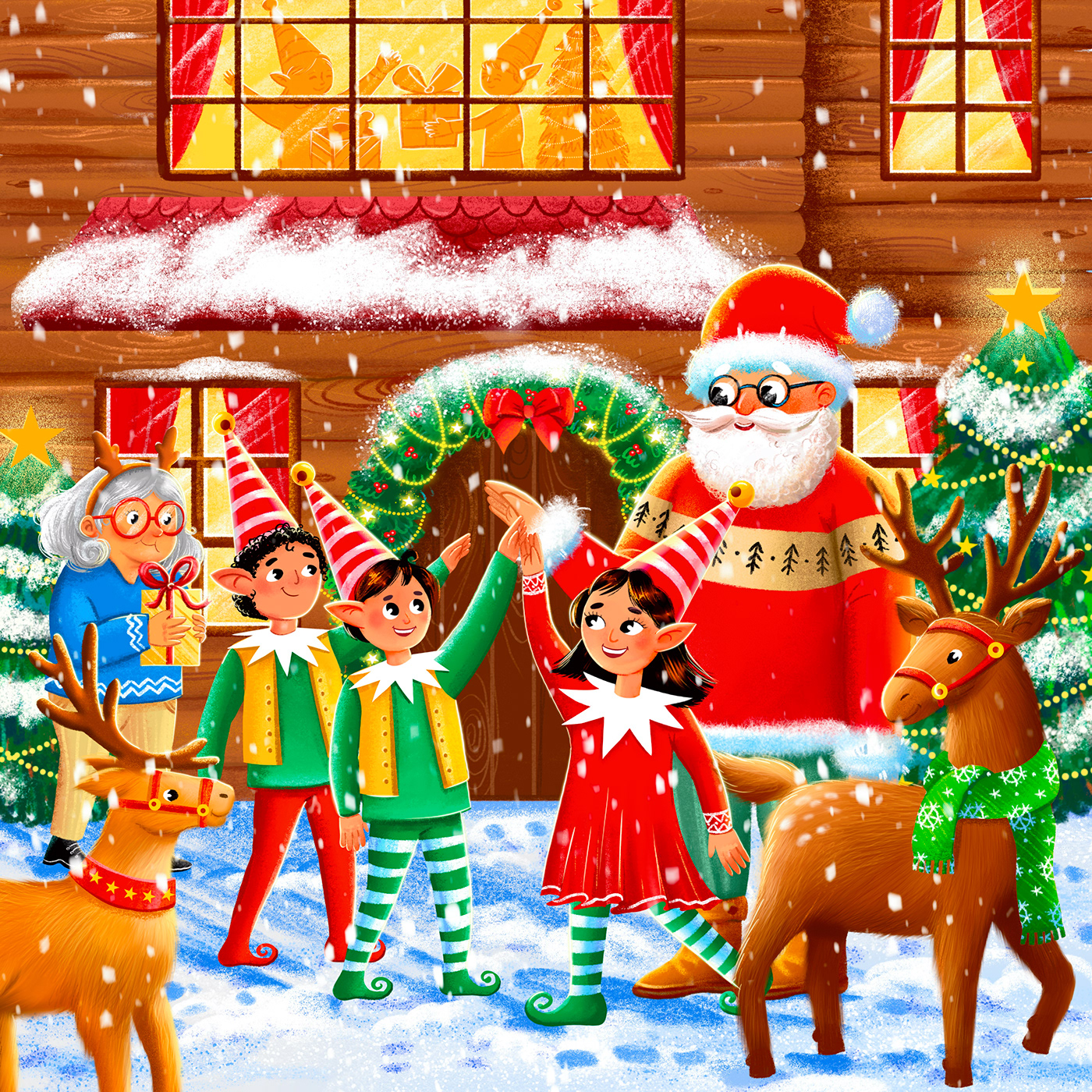 Christmas xmas santa Character design  digital illustration cartoon christmas design new year storytelling   storyboard