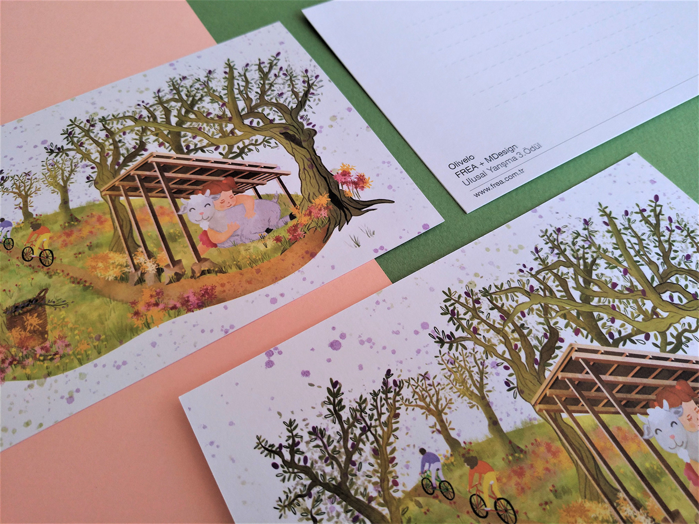 arboreal architectural argos art ILLUSTRATION  kartpostal lüleburgaz olivelo postcard visualart
