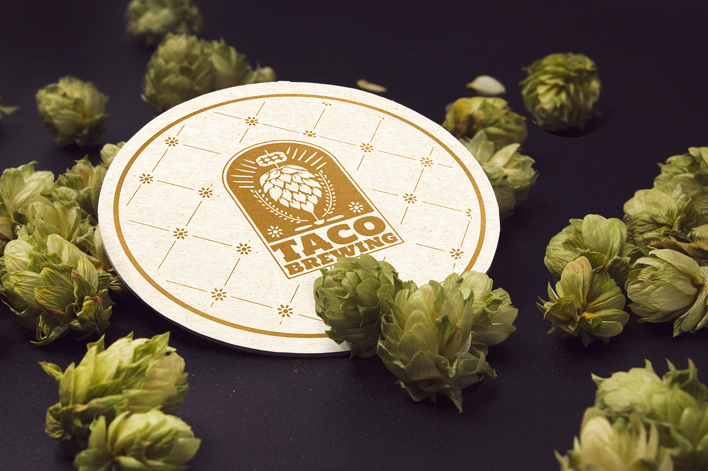 beer brewing design Food  logo Logotype Tacos