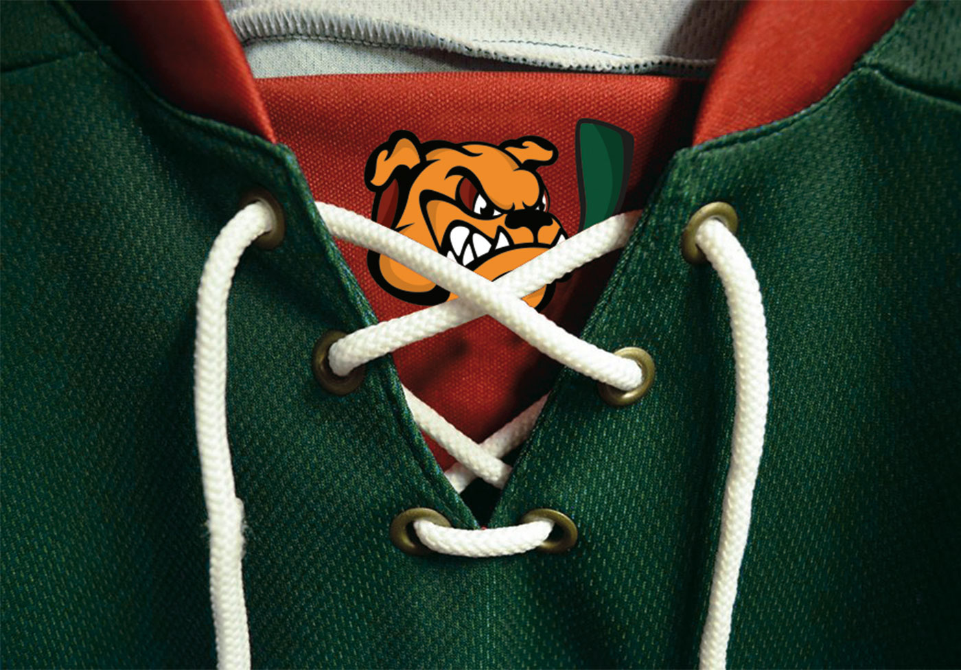 bulldog Icehockey Skating dog wild MEAN strong Superior odense aarhus sport sportslogo football american logo