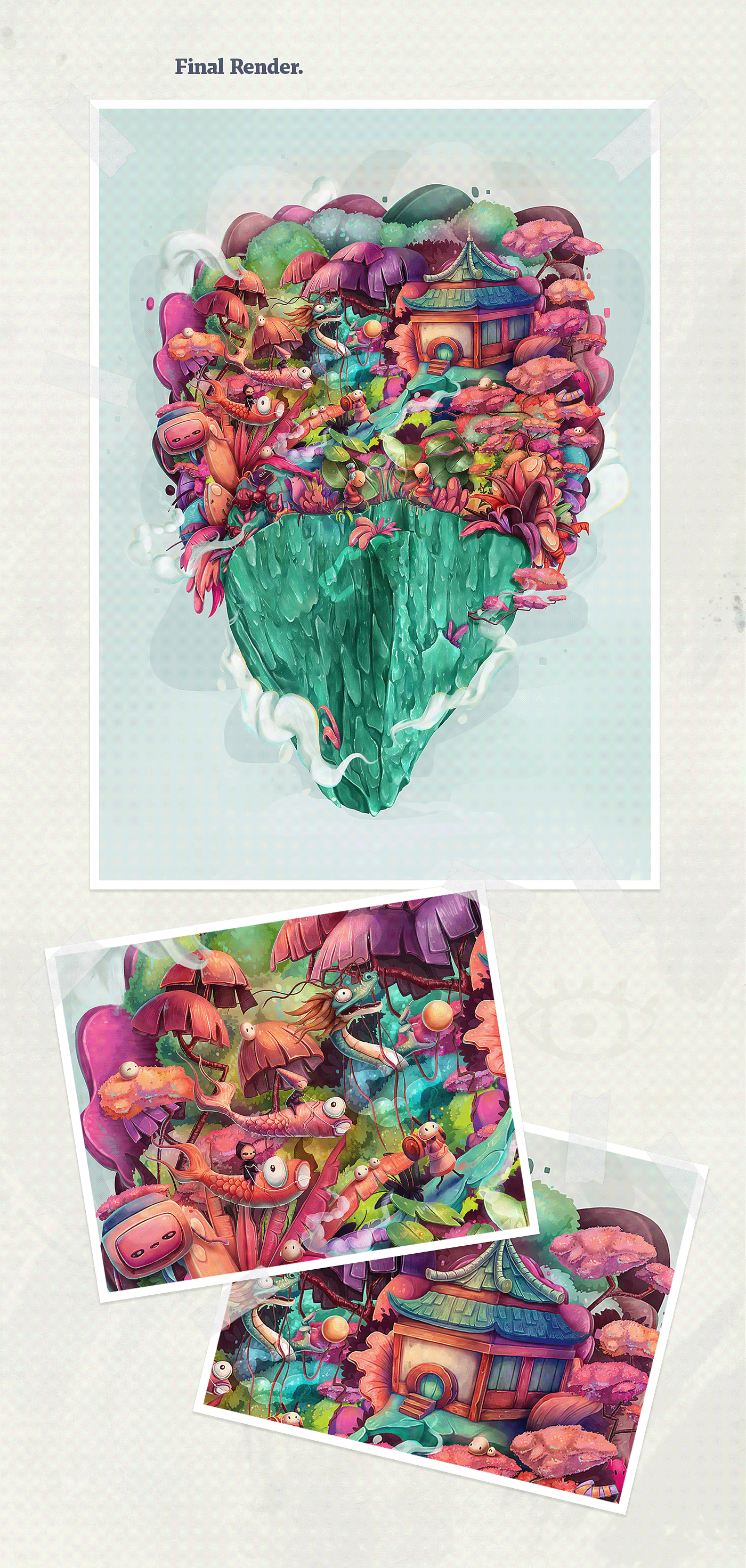 ILLUSTRATION  conceptual illustration concept art Gems minerals Fantasy world gemstone Amber jade onyx