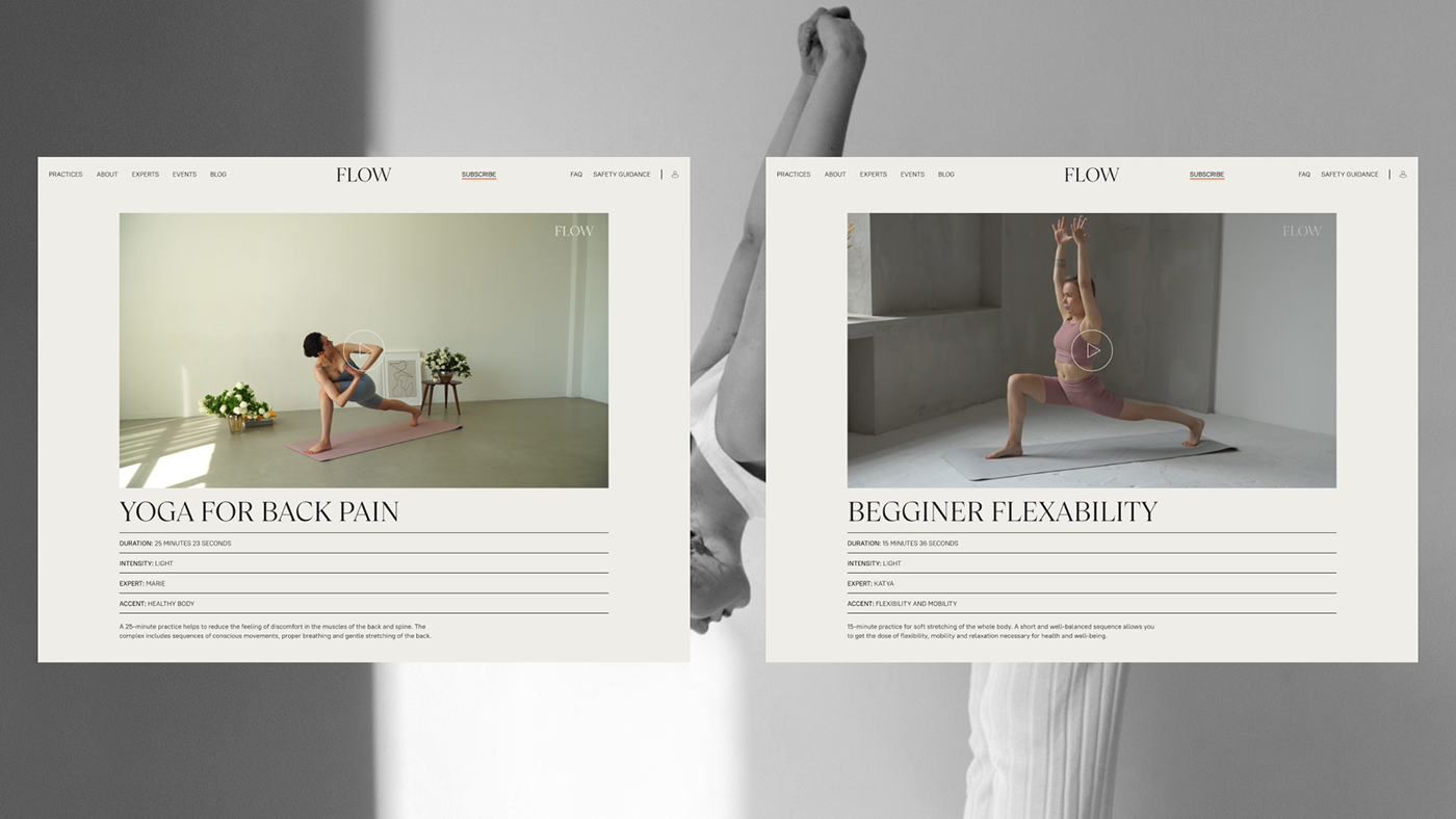 grid Health minimal typography   ui design visual identity Web Design  Website Wellness Yoga