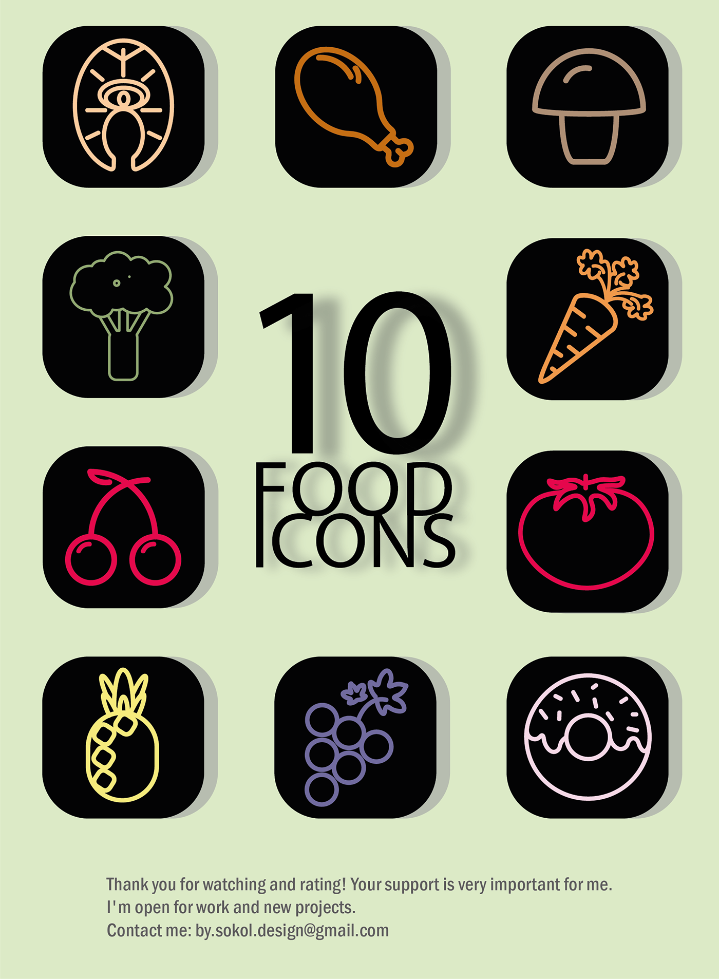 healthy food icon set Mobile app iconography app design Icon vector