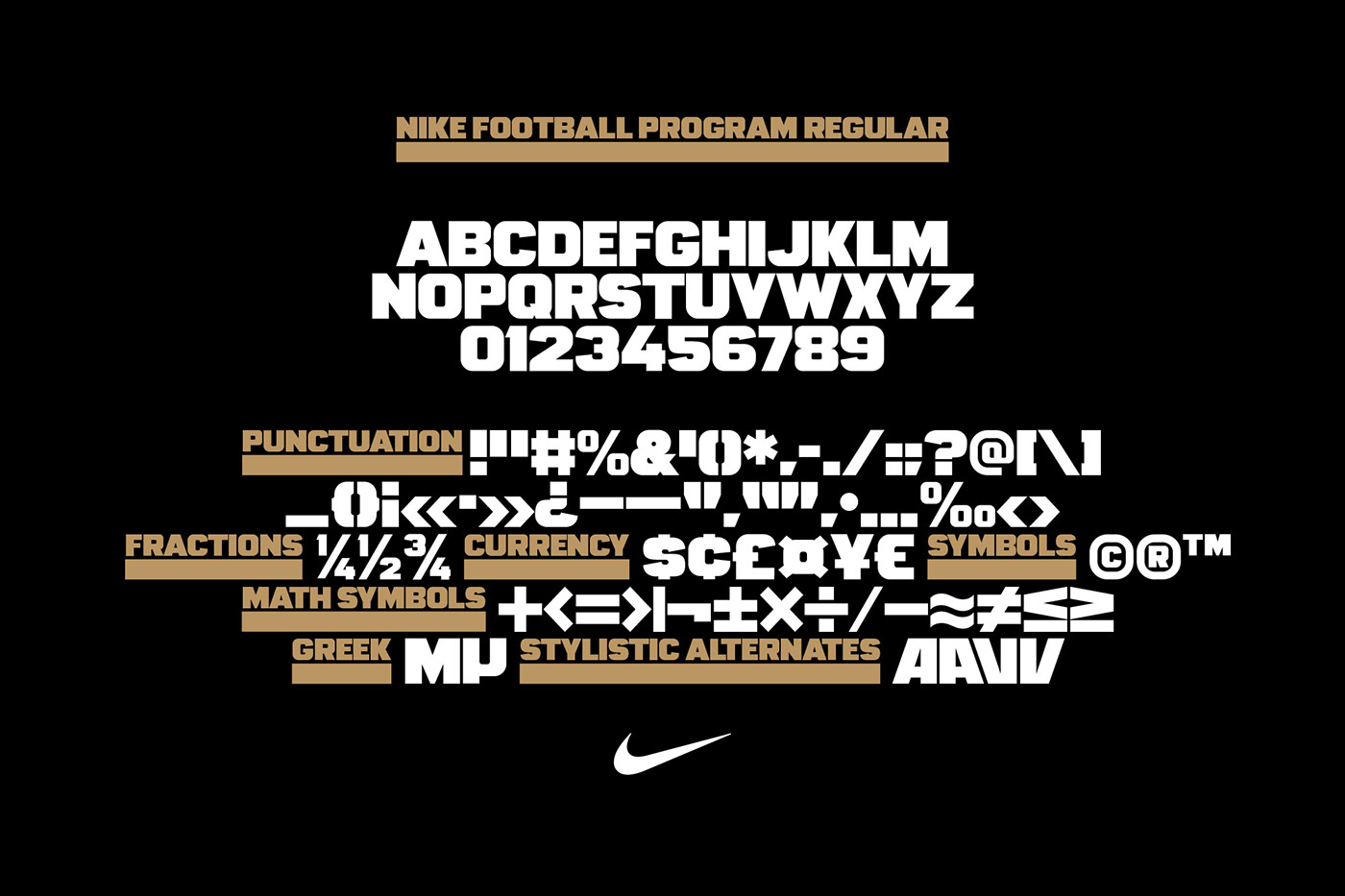 type font Typeface Nike football Display Custom sport