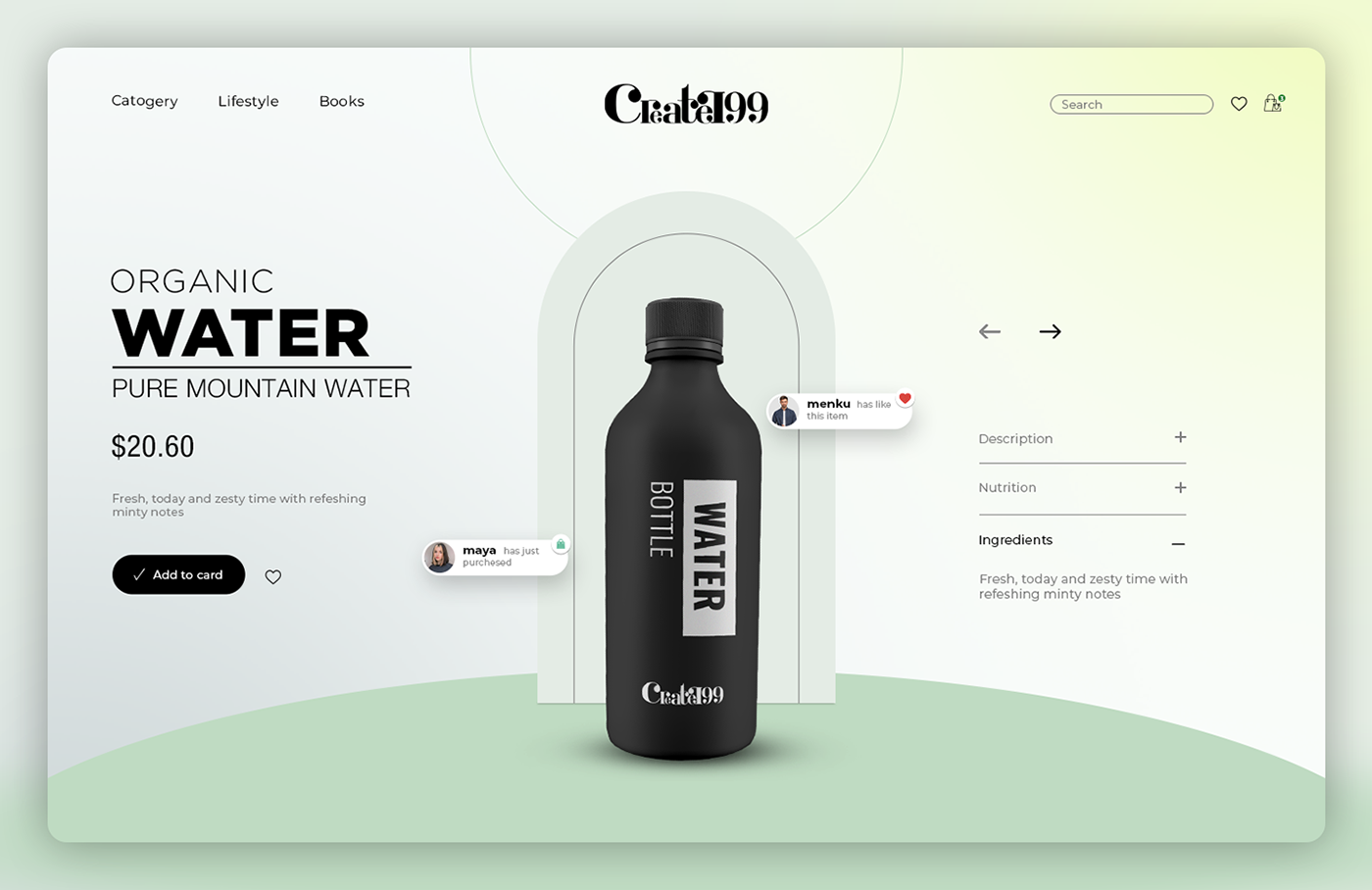 Product Page screen design idea #86: product page on Behance