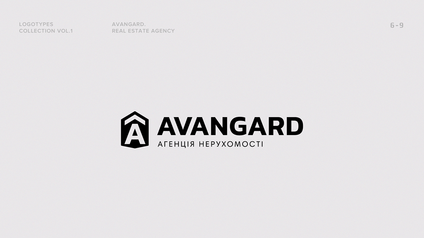 real estate agency Avangard logo redesign Brand identity  logofolio 2023