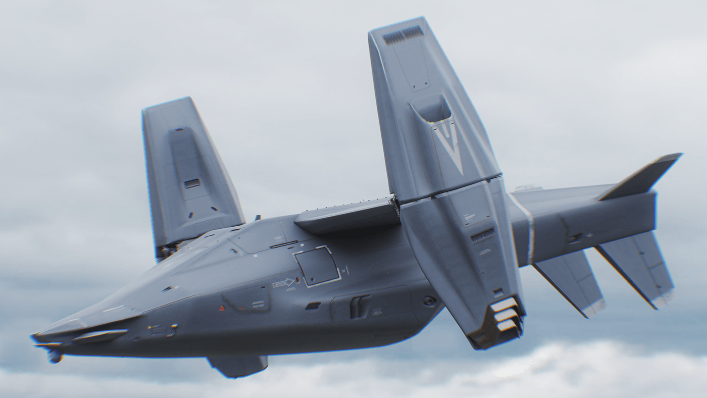 3D airplane automotive   blender concept Digital Art  drone Military Scifi Substance Painter