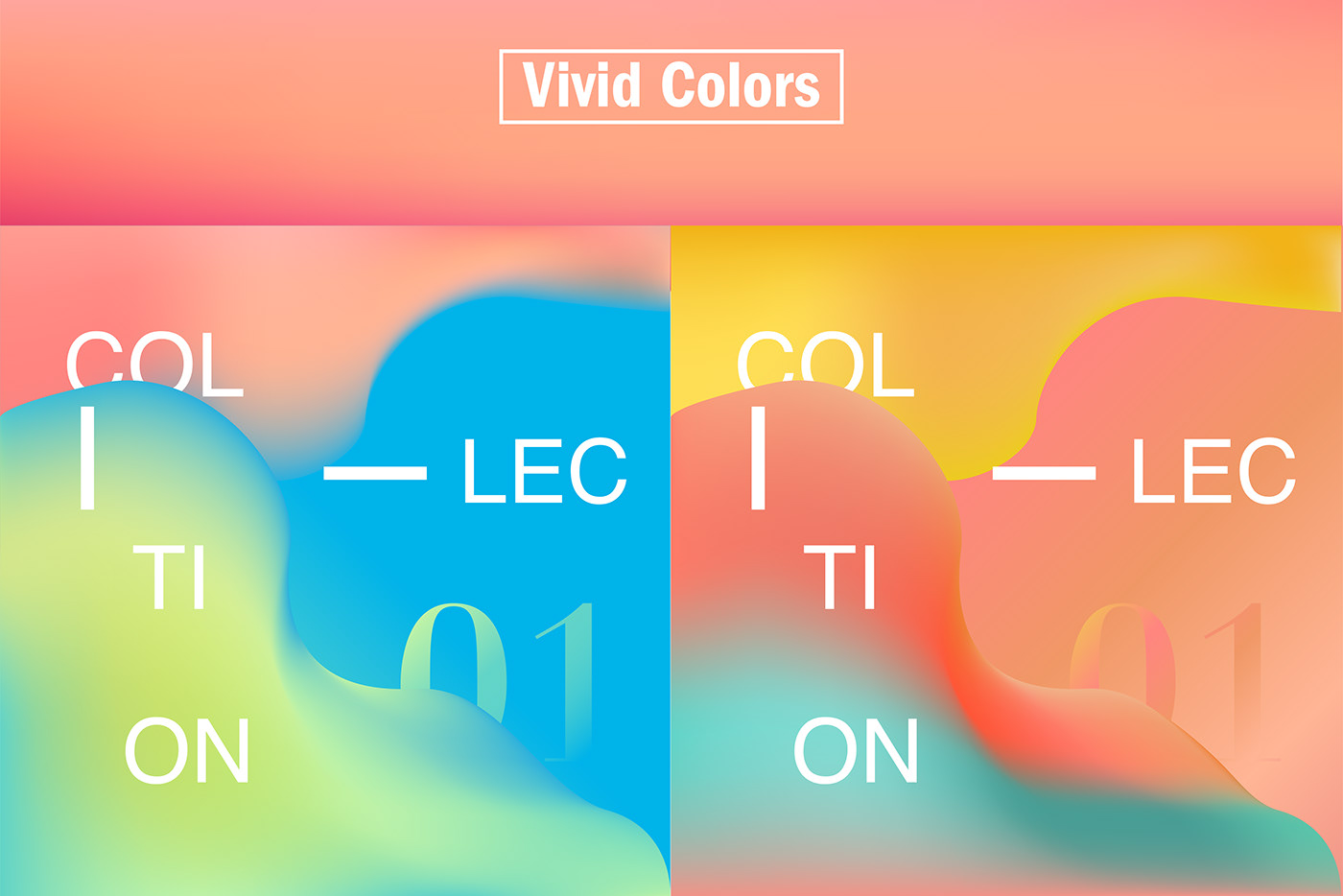 gradient graphics design Layout trend vivid colorful bright modern minimal