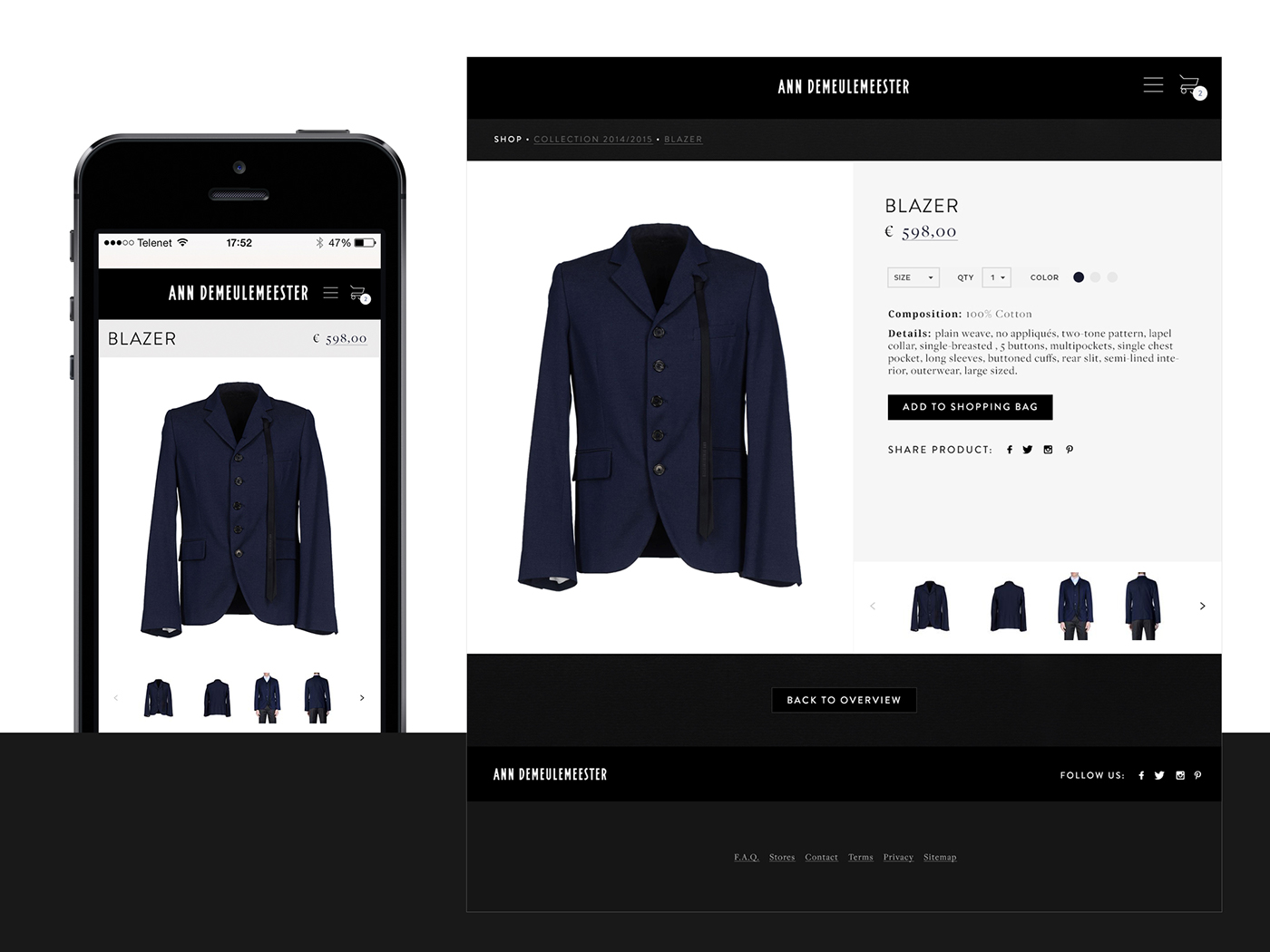 webshop modern clean Retail concept Ecommerce designer Fashion 
