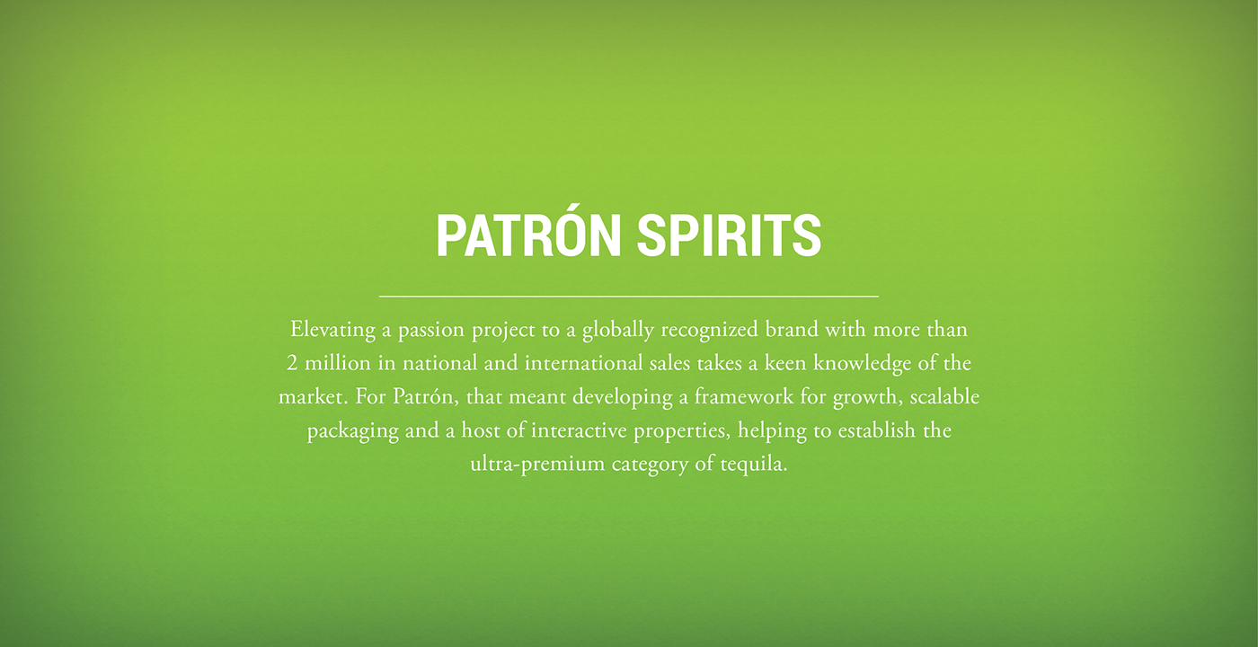 gershoni patron Tequila beverage alcohol video innovation product launch interactive design brand strategy influencer marketing social media Point of Sale Curriculum Design lifestyle