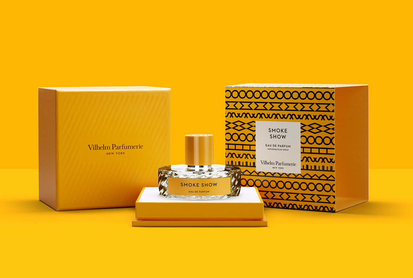 luxury design collage parfume perfume shop-in-shop yellow pattern New York premium graphic