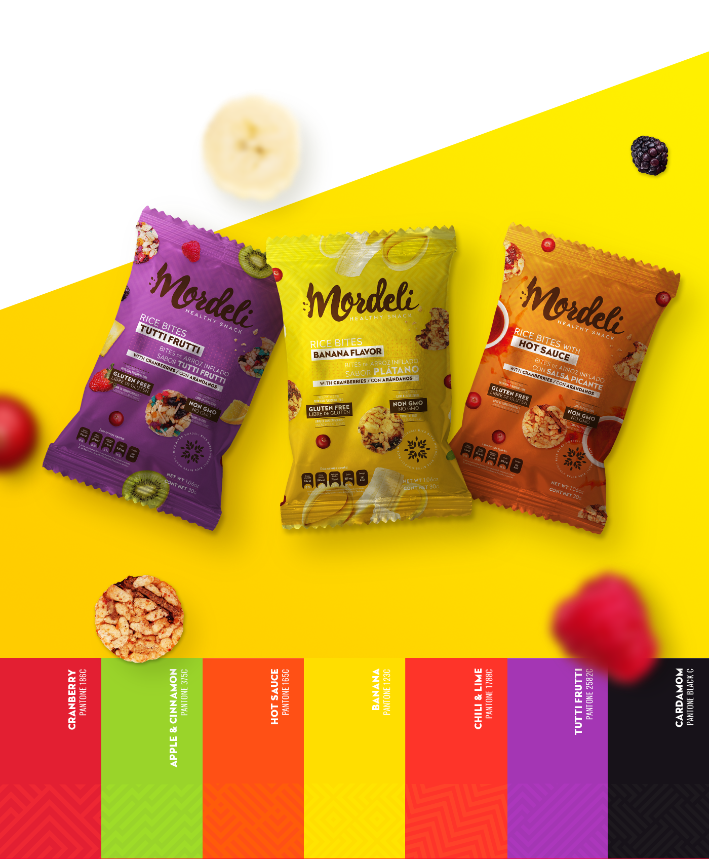 branding  Packaging snack Fruit colorful pattern Stationery Guadalajara mexico healthy