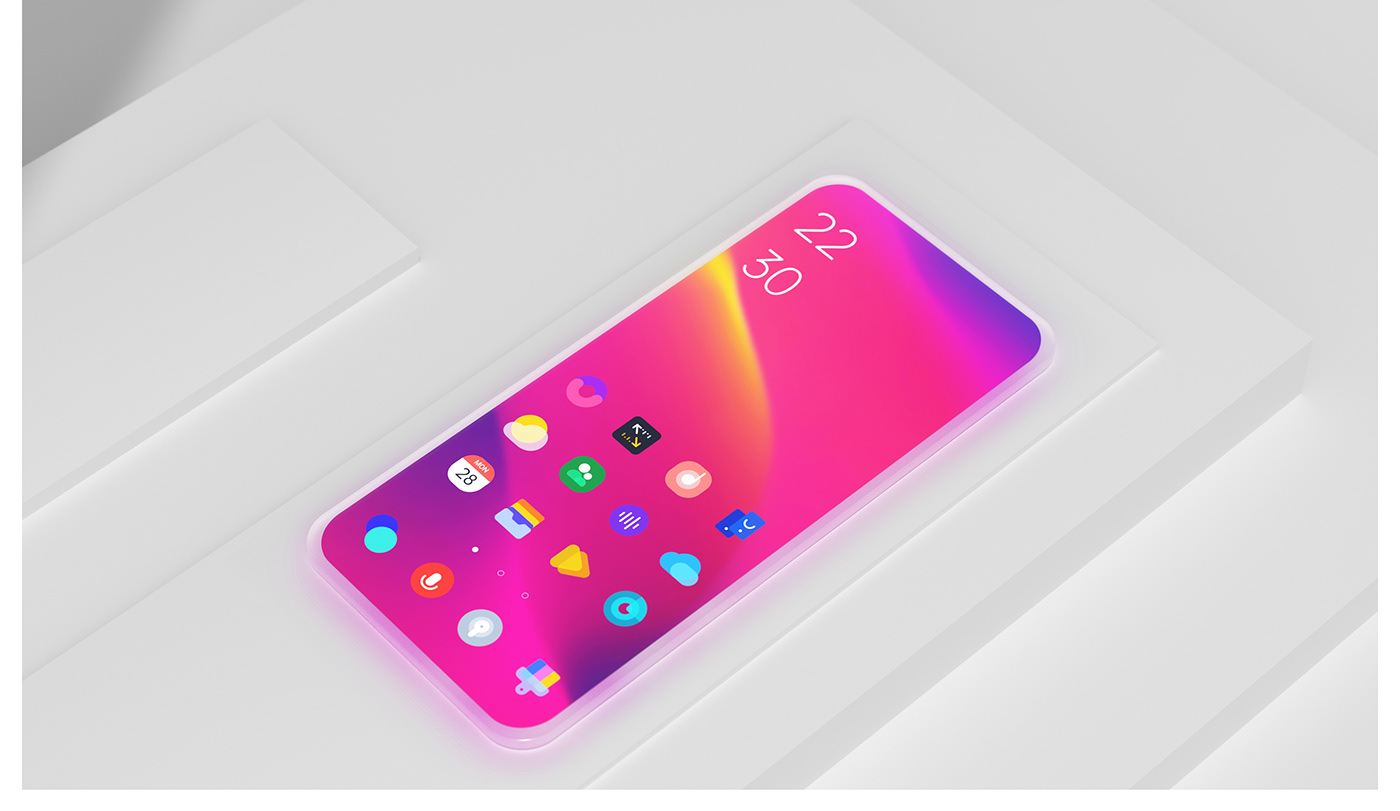 smartphone with icon set