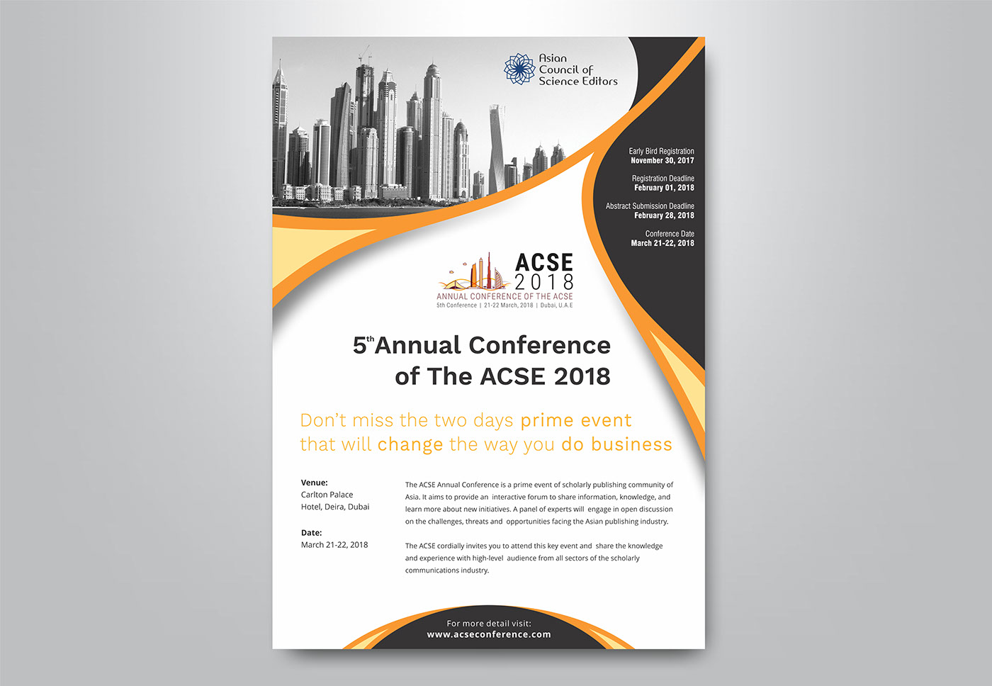 poster flyer design conference Event dubai Technology