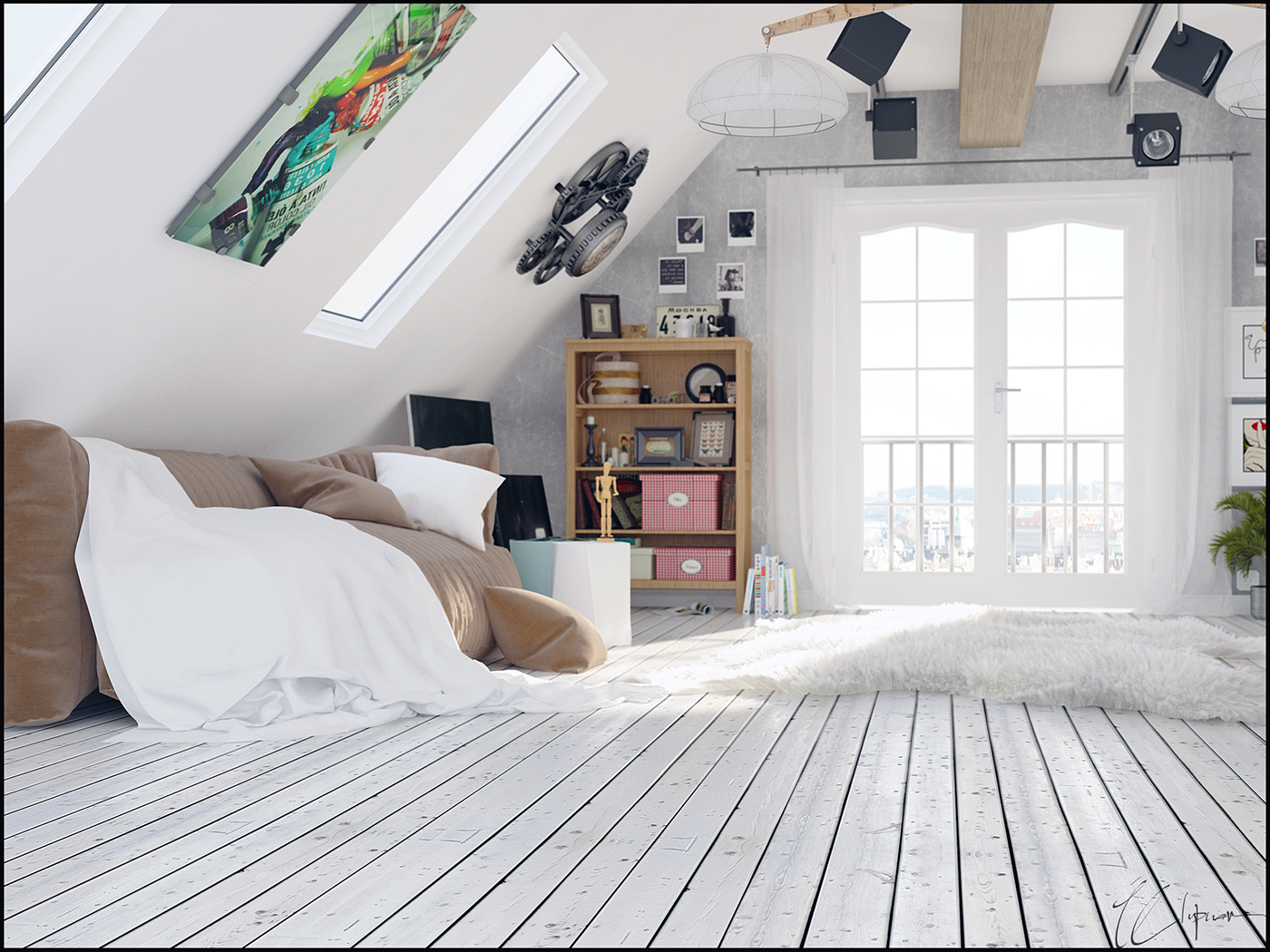 bireysel dizayn oda mobilya 3dsmax vray photoshop interio architect