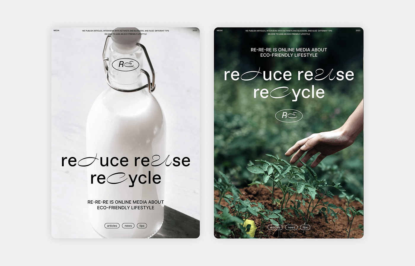 Ecology environment Figma landing page media recycle recycling Sustainability Web Design  Webdesign