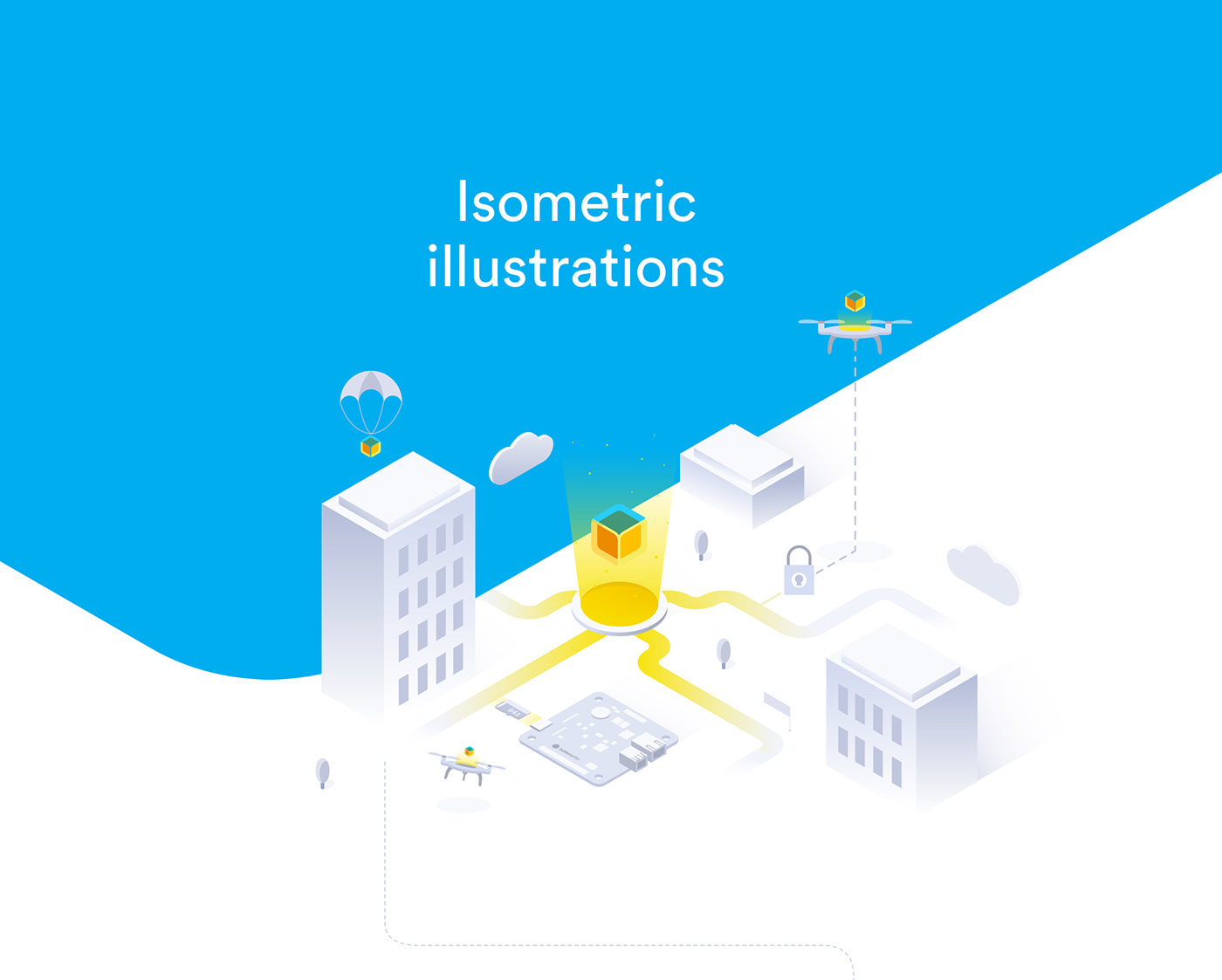 Isometric ILLUSTRATION  software IoT concept
