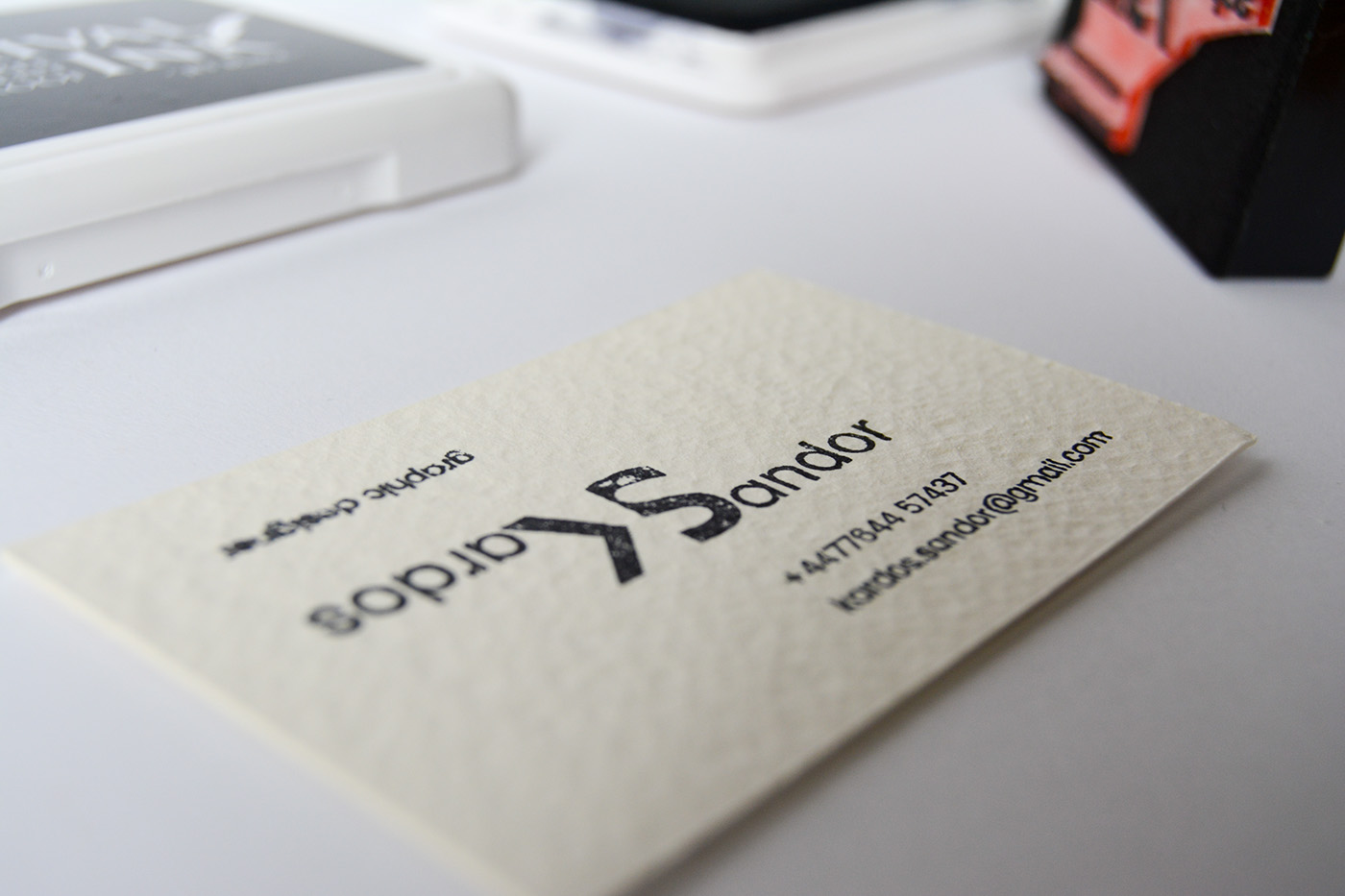 identity Sándor kardos business card creative card Name card print creative print stamp sk