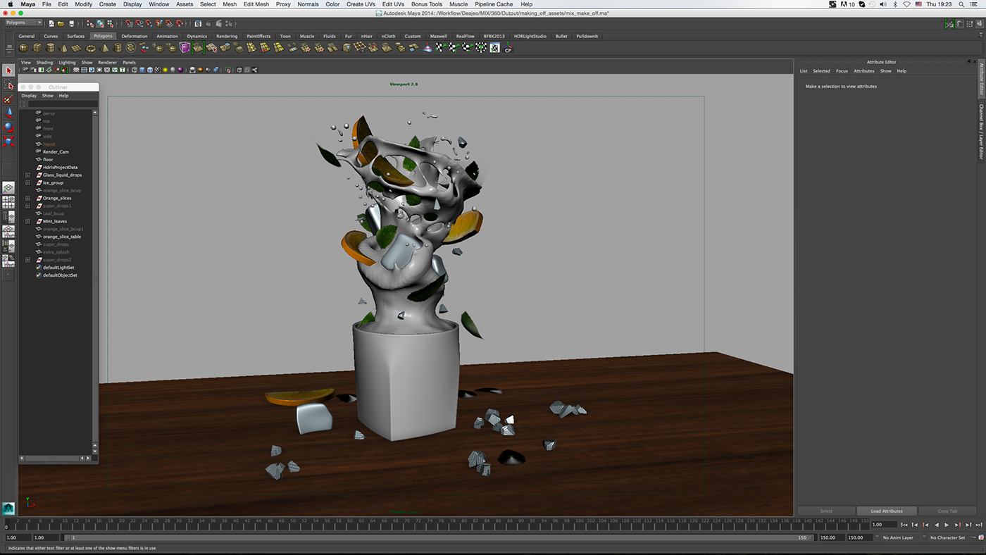 mix Liquid 3D Advertising  behind the scenes campaign key visual making of Rum Spirits