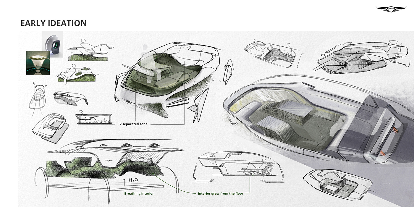 cardesign conceptcar genesis Interior luxury Nature Sustainable suv design future
