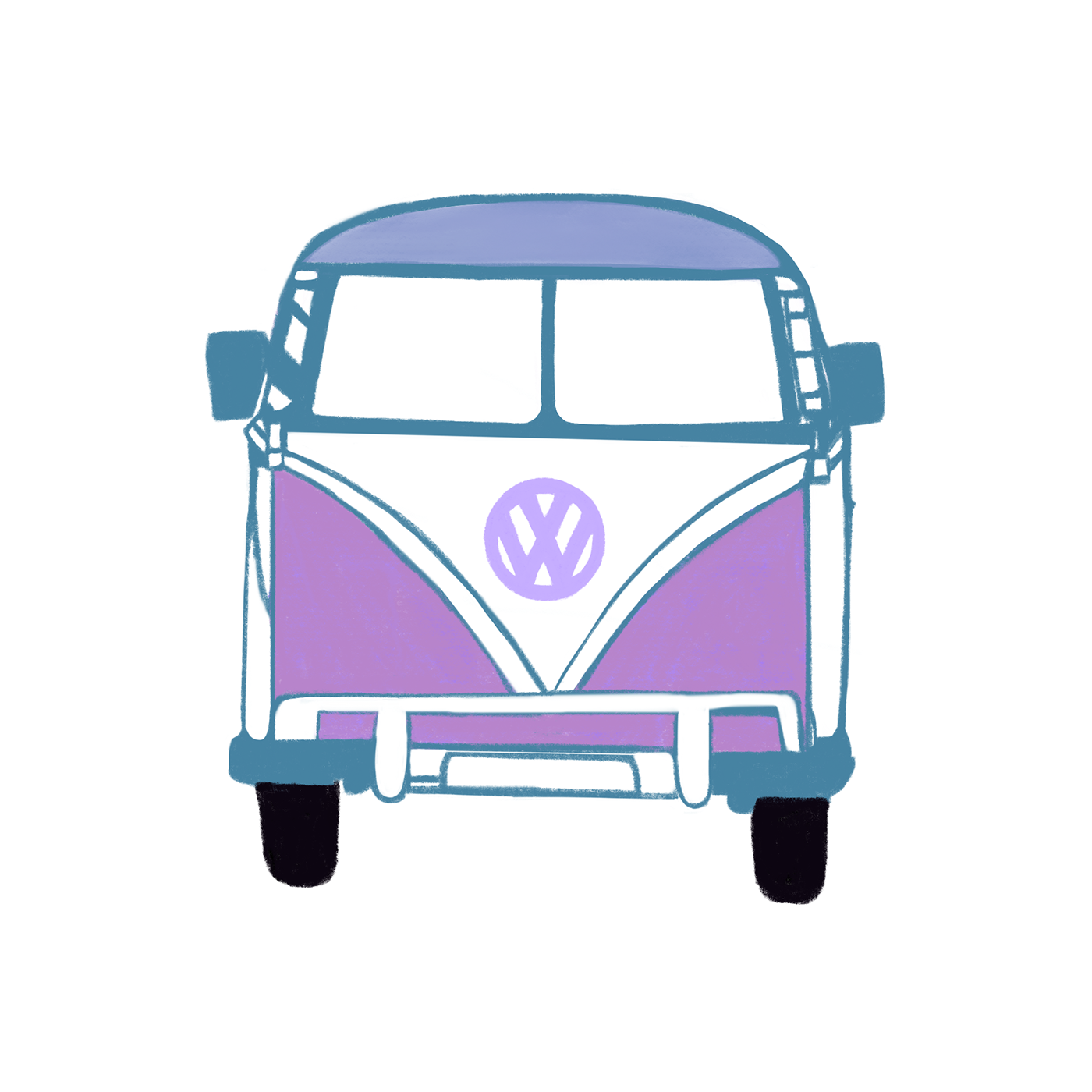 volkswagen car Van Retro vintage hippie purple