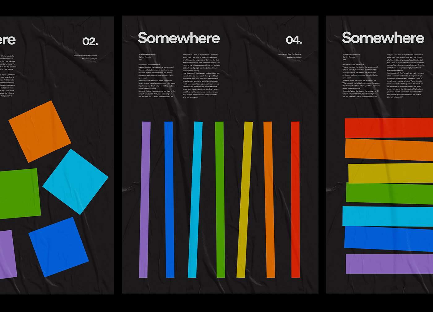 graphic design  Poster Design posters print rainbow song swiss