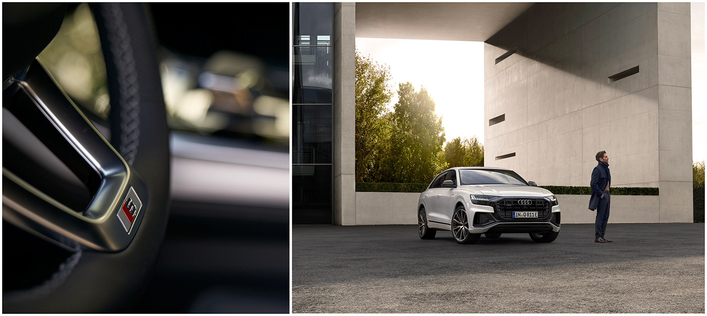 Advertising  advertisingagency AudiQ8 automotive   caradvertising carphotography carproduction Carshoot Transporting