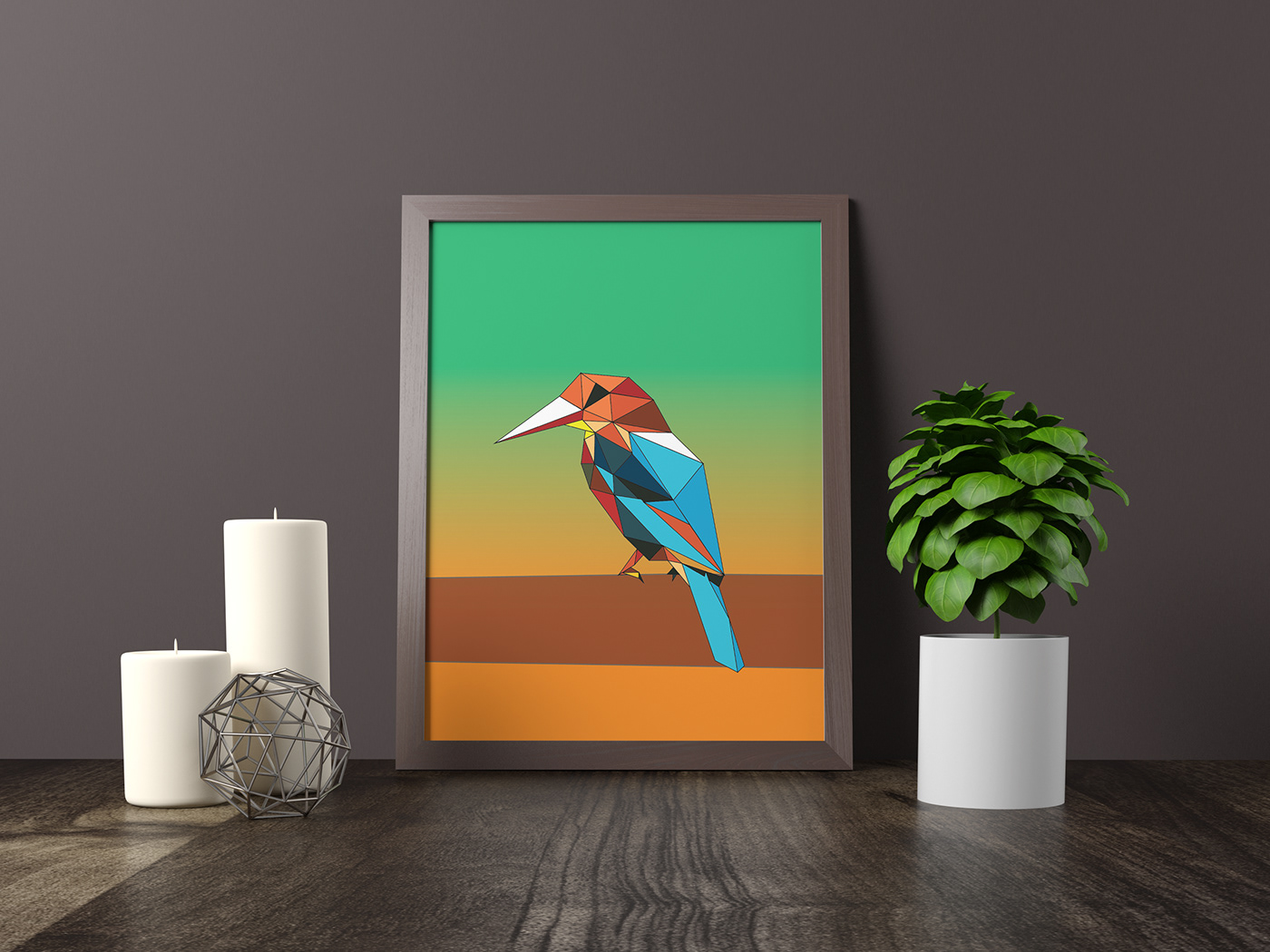 design bird animal Lowpolyart 3D modern Illustrator Digital Art  artwork