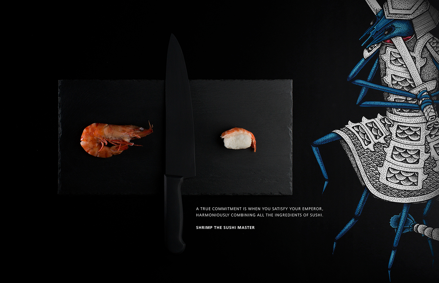 ILLUSTRATION  Packaging branding  Restaurant Branding Sushi samurai asian logo Armenia pentawards