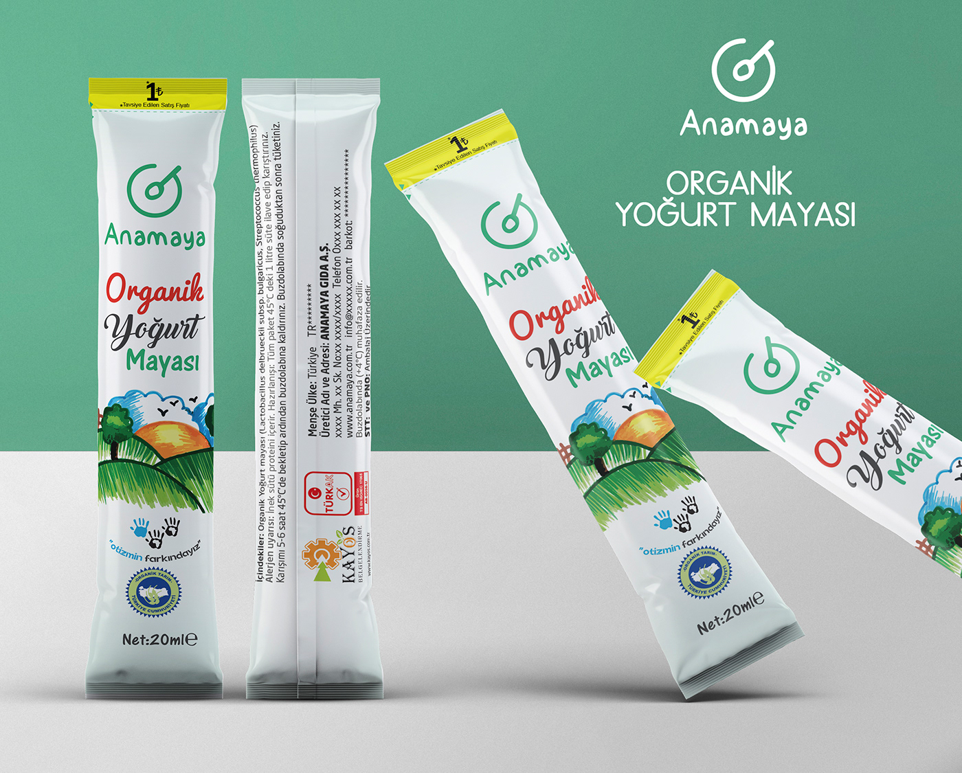 package packagingdesign yoghurt packdesign packagedesign Food  anamaya Organik organic organicyoghurt