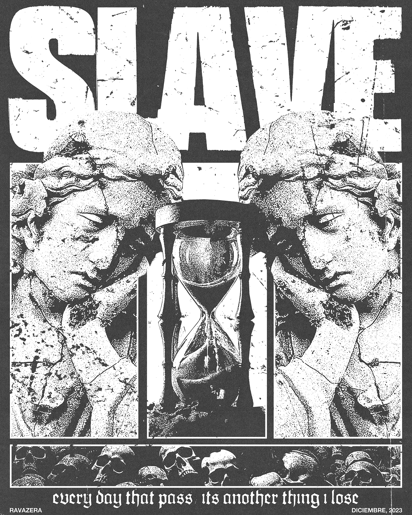 punk blackandwhite graphic design  design poster grunge dark horror