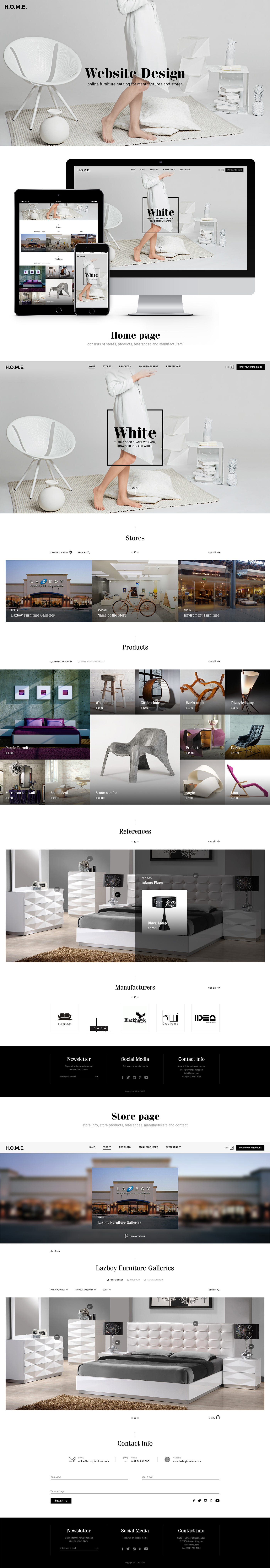Web Web Design  ux UI flat modern black and white b&w Minimalism