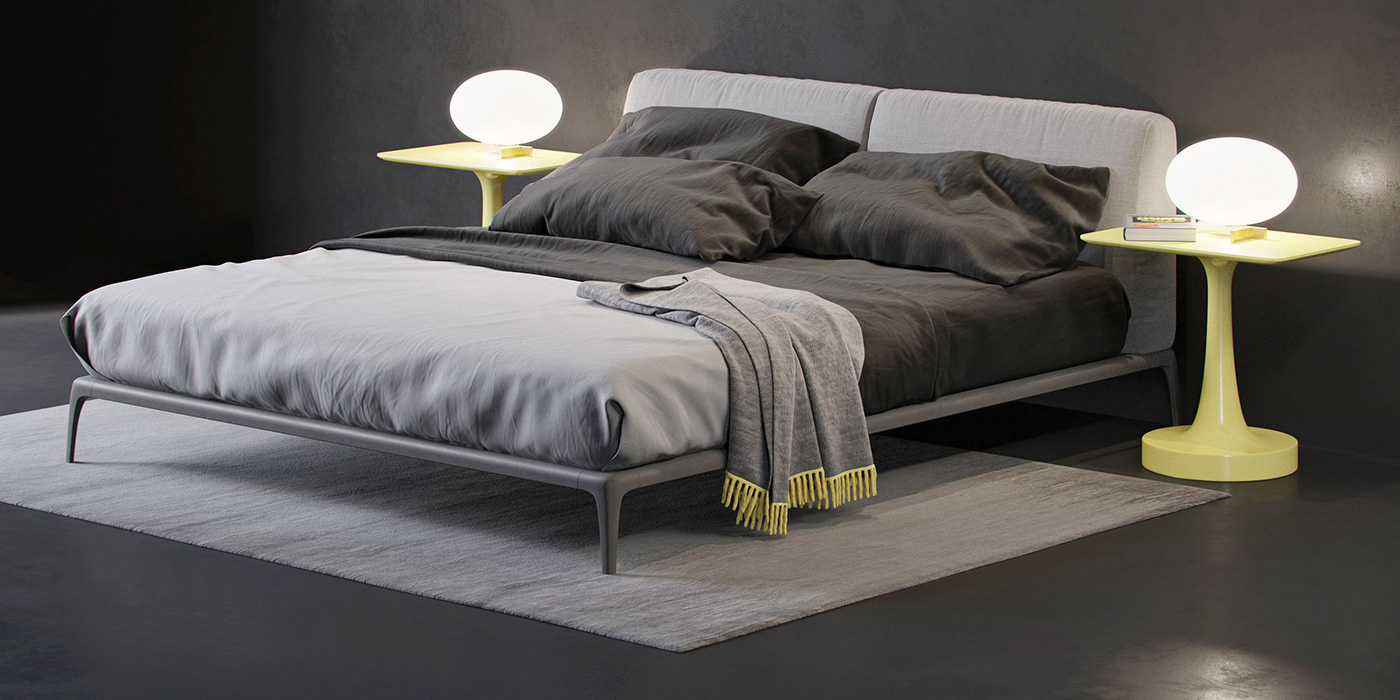 poliform Park bed bedroom Oluce