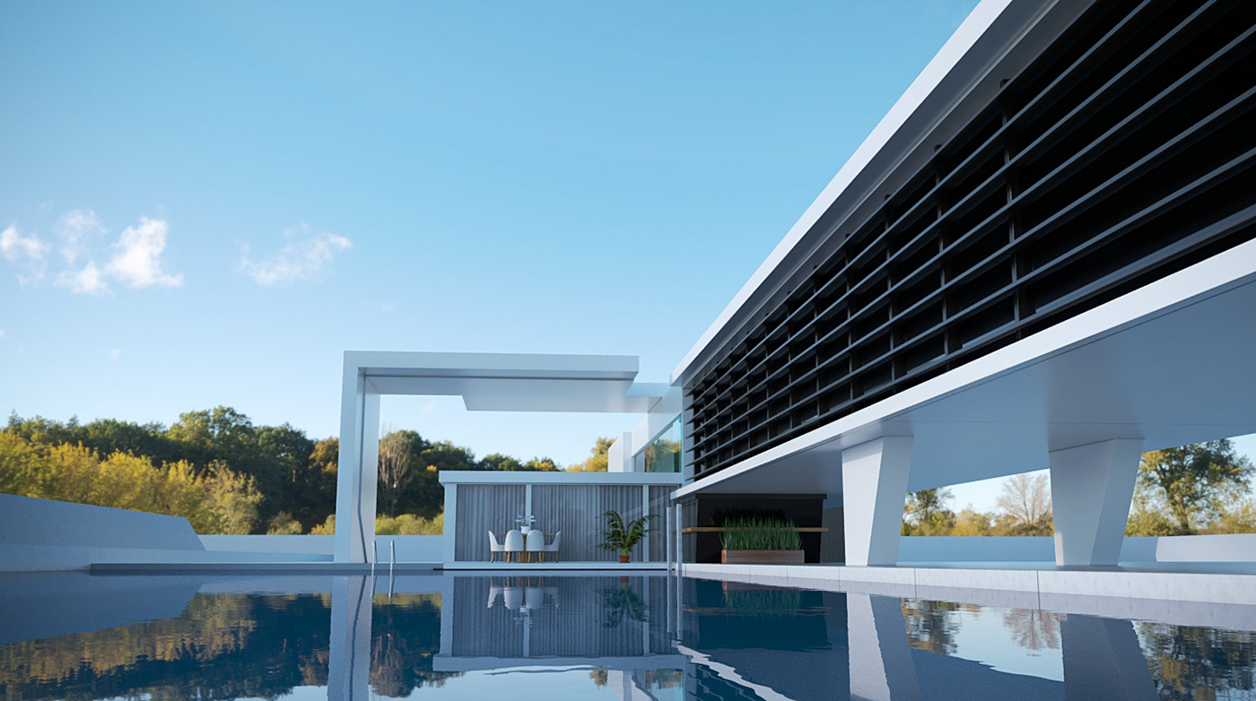 CG Render architecture 3dsmax vray visualization 3D rendering house