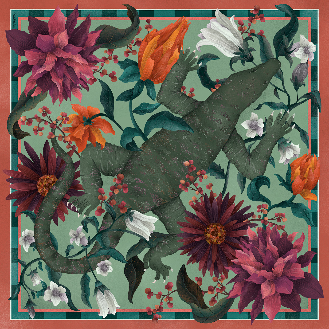 botanical Fashion  fauna floral ILLUSTRATION  Illustrator japan pattern trend SILK