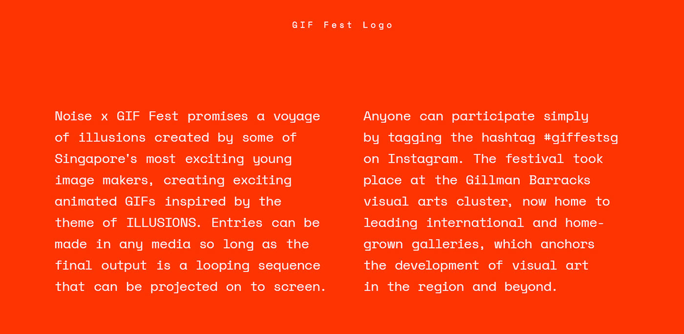 ufho 3D giffest festival gif singapore typographic animation  identity motion