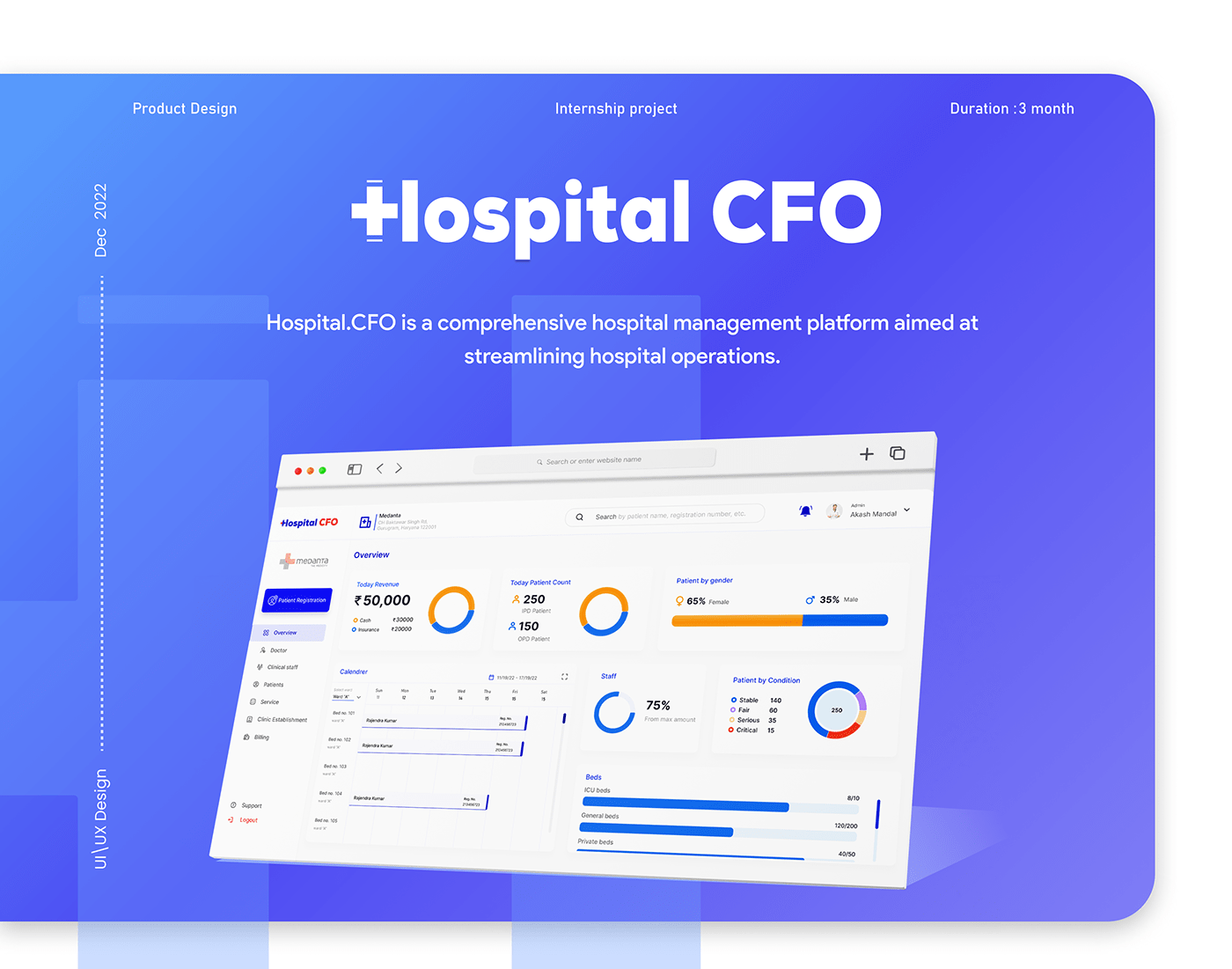 design hospital Health Medical Records user experience Interface