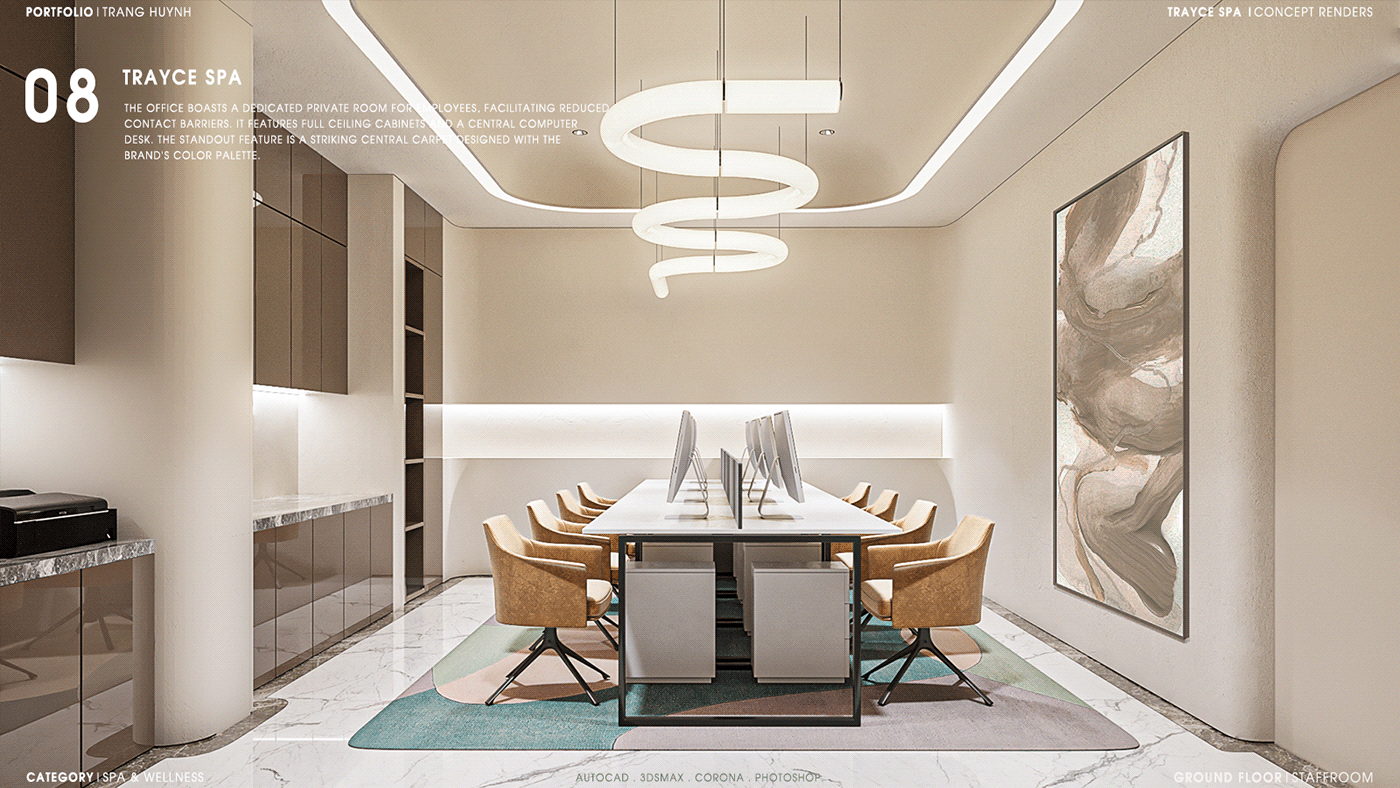 interior design  3D Visualization portfolio commercial architecture archviz 3ds max corona design