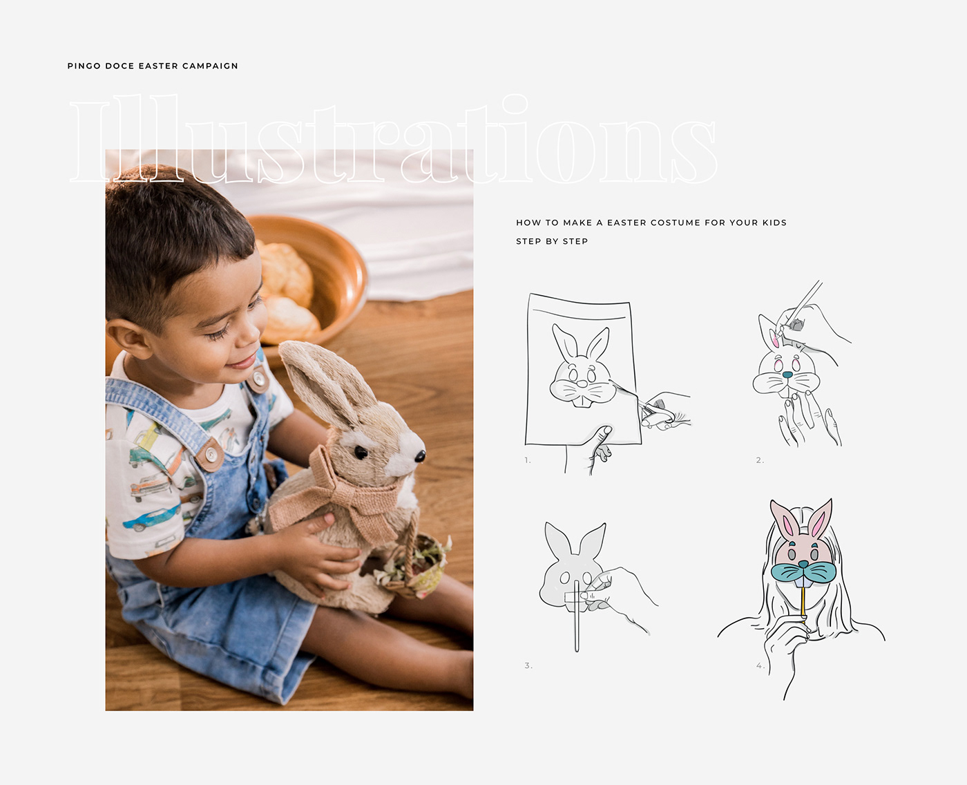 digital design Easter illustrations landing page photograph production visuals Web Design 