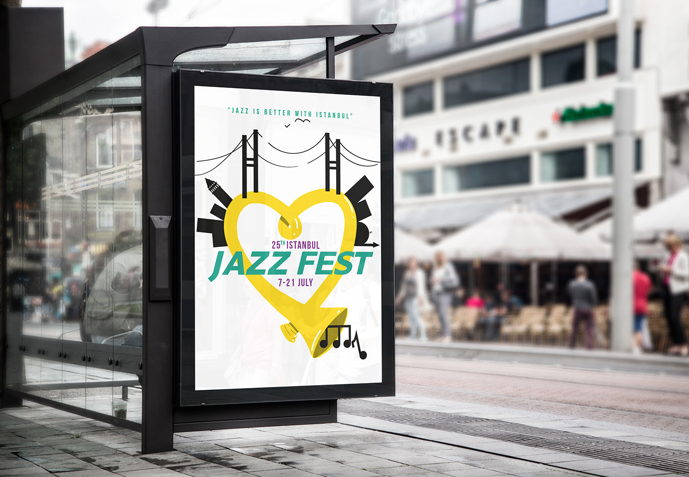 jazz poster design istanbul Street ILLUSTRATION  music Drawing 