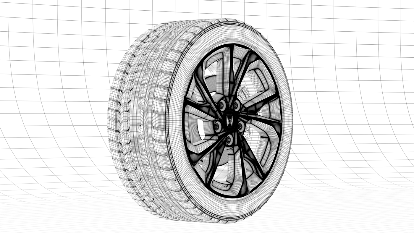 maya3d CGI lighting Lookdev shading photorealism ArnoldRender Honda Tire car