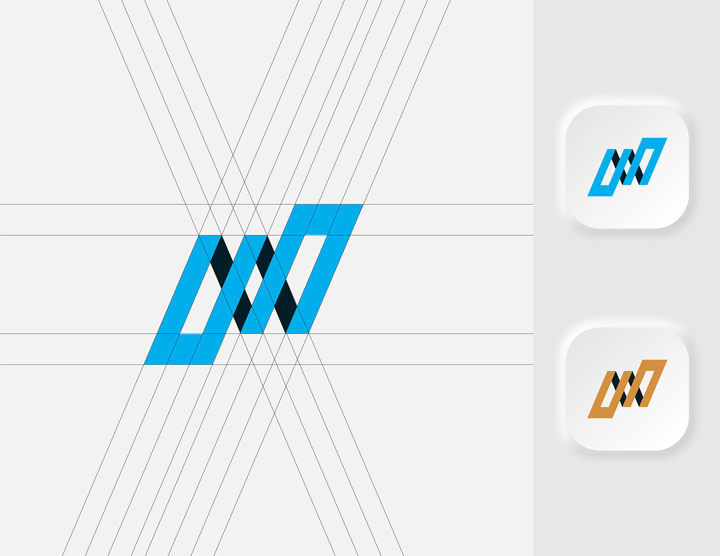 n letter logo n logo N letter brand identity minimalist modern