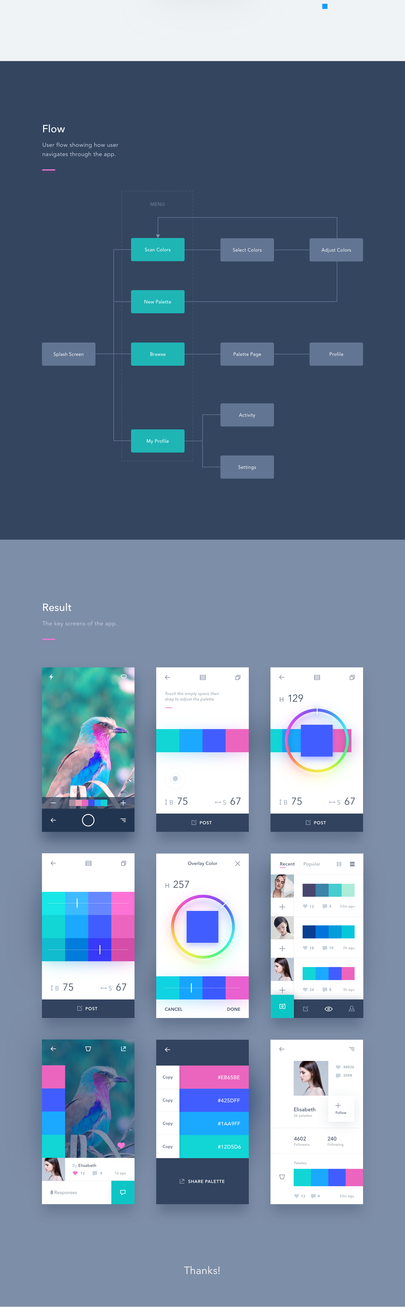 ios mobile UI ux interaction motion app augmented camera palette
