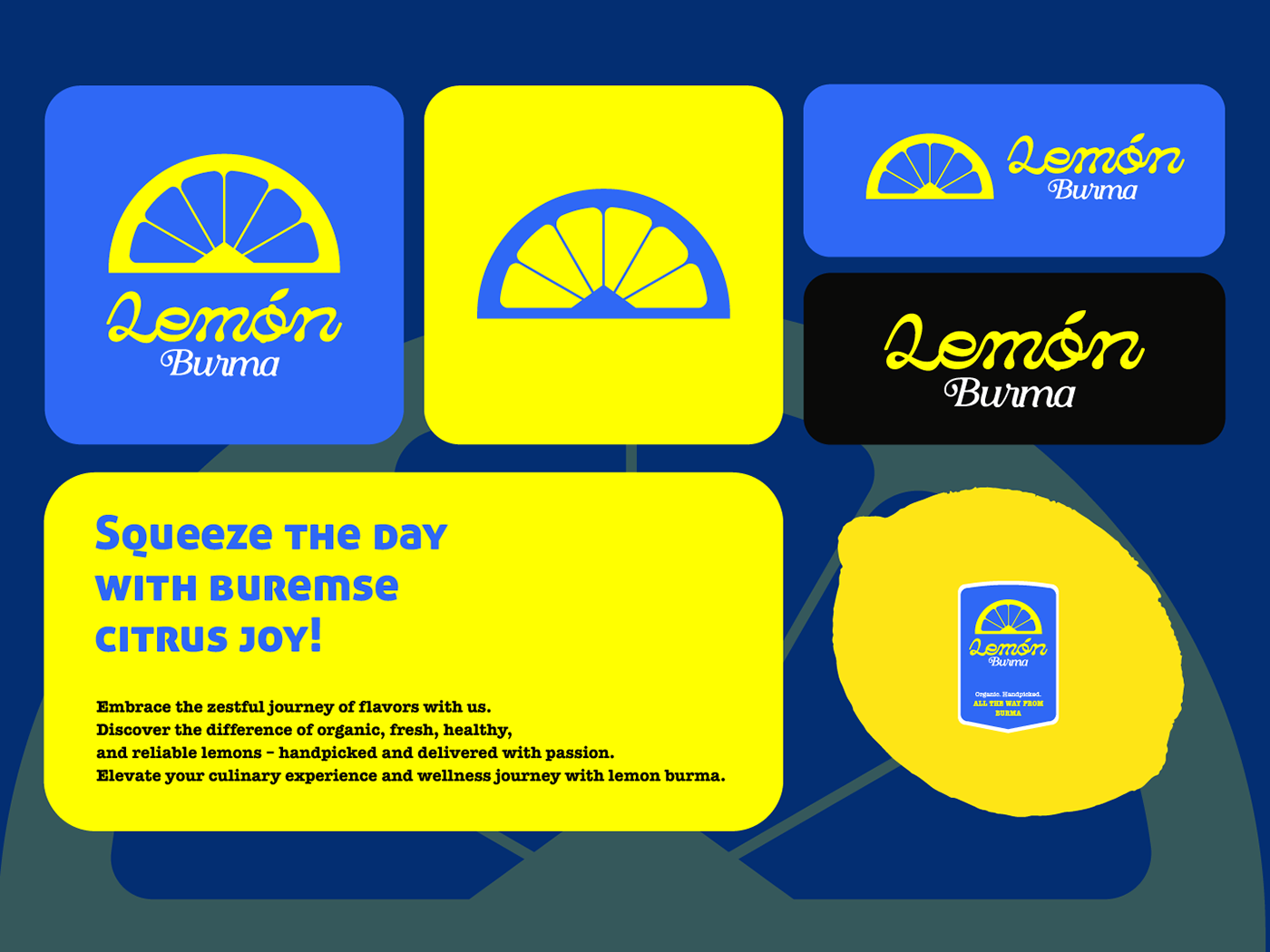 brand idenity lemon Logo Design burma myanmar yangon fruit distribution