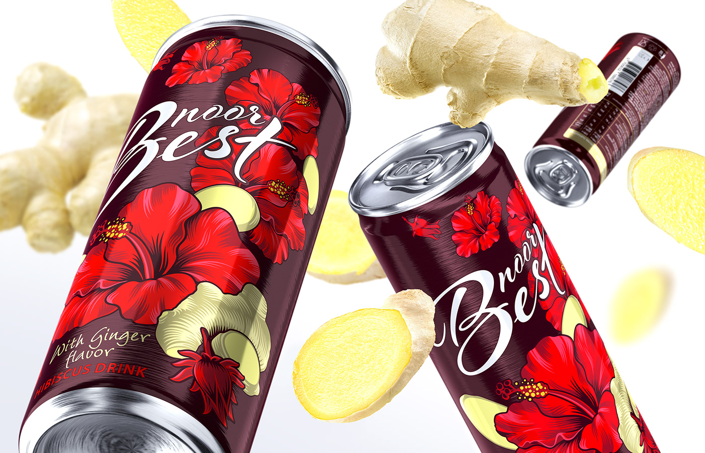 beverages Karkade aluminum can hibiscus drink soft drink Packaging trademark juice drinks