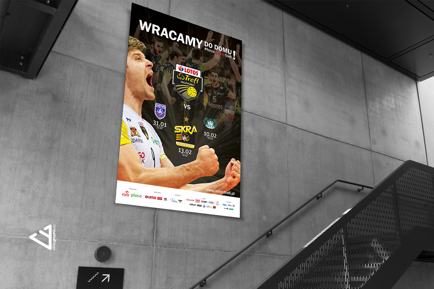 volleyball poster plus liga siatkówka lotos trefl Gdansk ERGO ARENA Mockup photoshop sport scream emotion