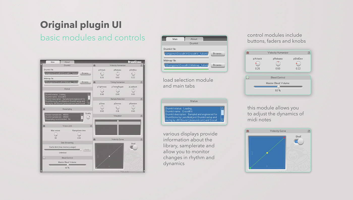 design graphic design  ui design UI/UX Audio DAW plugin vst vst plugin gui