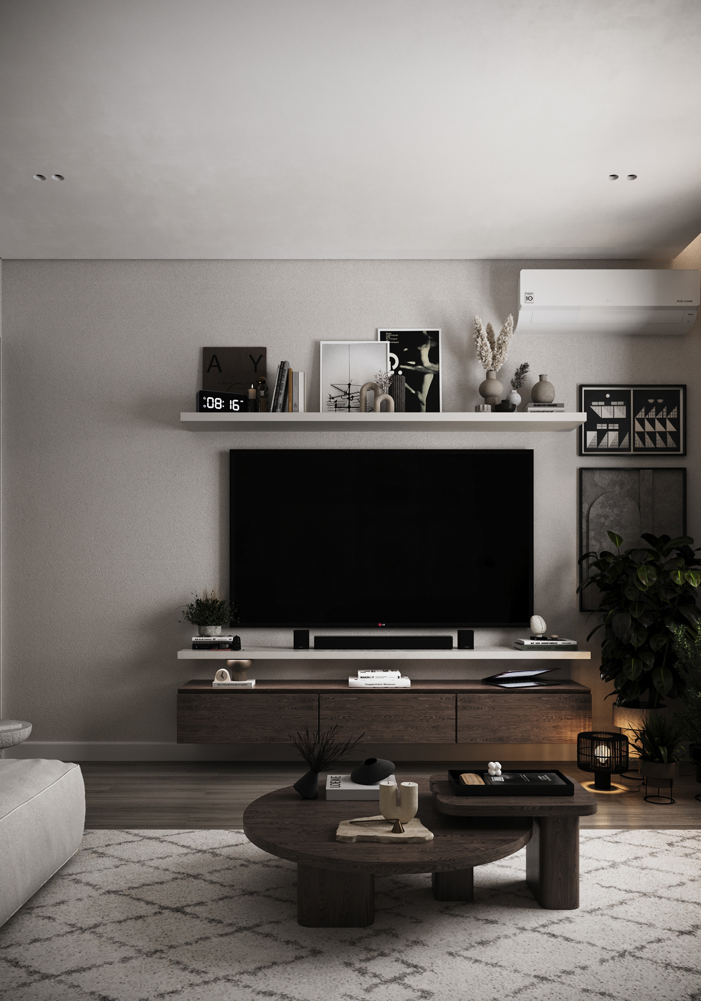 architecture interior design  visualization corona render  CGI bohemian vintage corona renderer living room apartment
