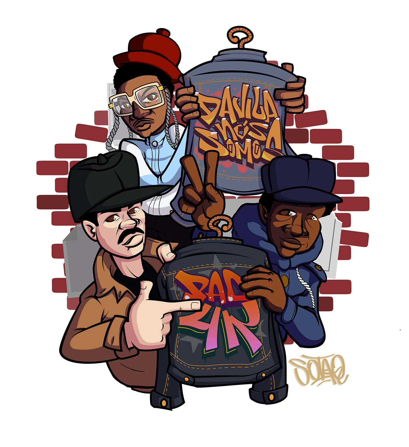 Character design  hiphop ILLUSTRATION  Style