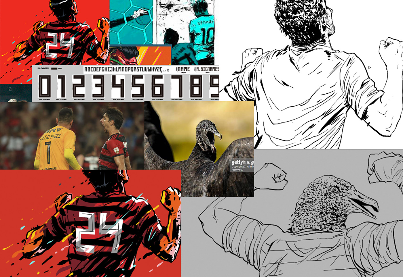 adidas Advertising  art digital illustration flamengo futebol ilustration soccer sports